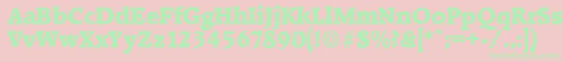 RaleighExtrabold Font – Green Fonts on Pink Background