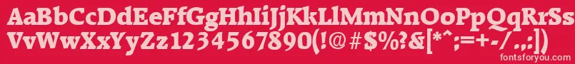 フォントRaleighExtrabold – 赤い背景にピンクのフォント