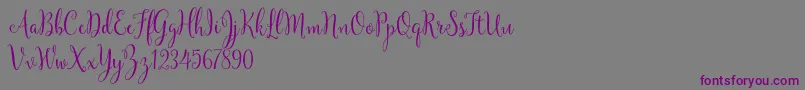 YulindaScriptDemo Font – Purple Fonts on Gray Background