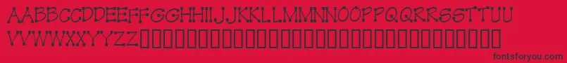 KrKube Font – Black Fonts on Red Background