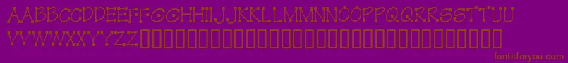 KrKube Font – Brown Fonts on Purple Background