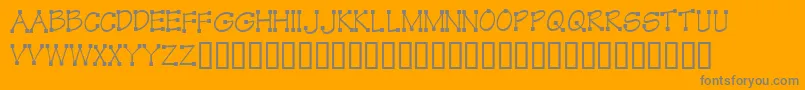 KrKube Font – Gray Fonts on Orange Background