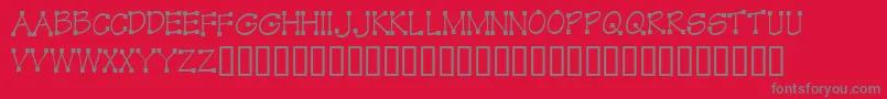 KrKube Font – Gray Fonts on Red Background