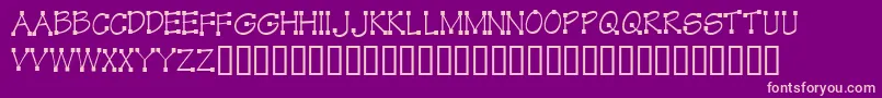 KrKube Font – Pink Fonts on Purple Background