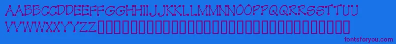 KrKube Font – Purple Fonts on Blue Background