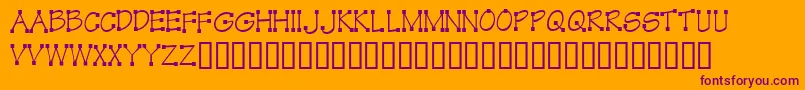 KrKube Font – Purple Fonts on Orange Background