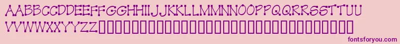 KrKube Font – Purple Fonts on Pink Background