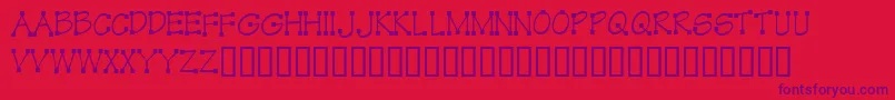 KrKube Font – Purple Fonts on Red Background