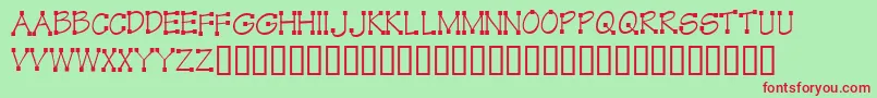 KrKube Font – Red Fonts on Green Background