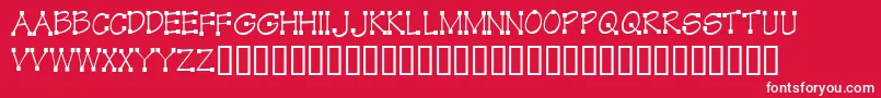 KrKube Font – White Fonts on Red Background