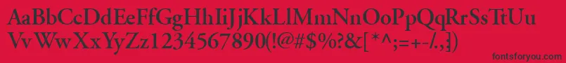 GaramondsskSemibold Font – Black Fonts on Red Background