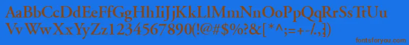 GaramondsskSemibold Font – Brown Fonts on Blue Background