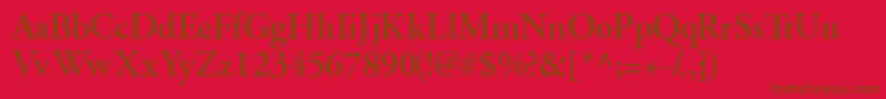 GaramondsskSemibold Font – Brown Fonts on Red Background