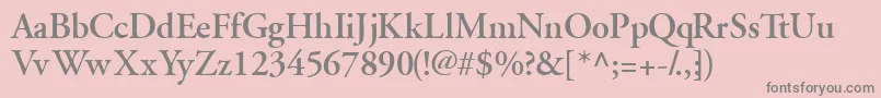 GaramondsskSemibold Font – Gray Fonts on Pink Background