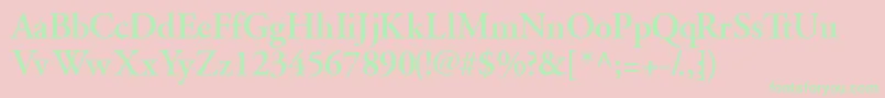 GaramondsskSemibold Font – Green Fonts on Pink Background