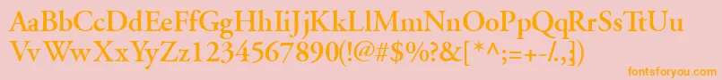 GaramondsskSemibold Font – Orange Fonts on Pink Background