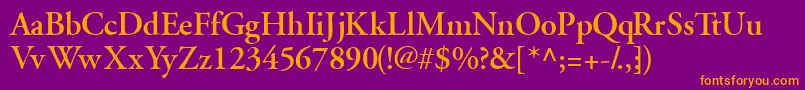 GaramondsskSemibold Font – Orange Fonts on Purple Background