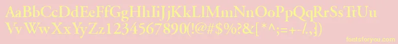 GaramondsskSemibold Font – Yellow Fonts on Pink Background