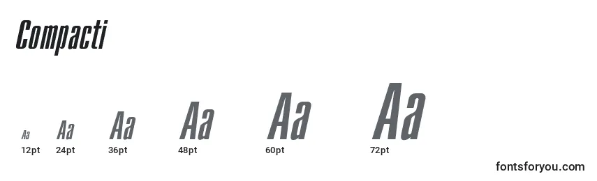 Compacti Font Sizes