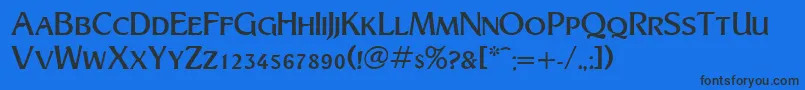 TurnpikeRegularDb-fontti – mustat fontit sinisellä taustalla