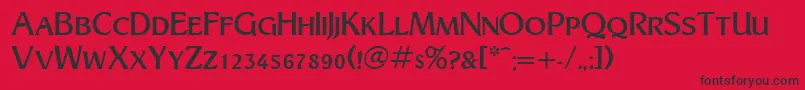 TurnpikeRegularDb Font – Black Fonts on Red Background