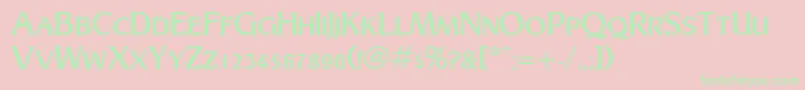 Police TurnpikeRegularDb – polices vertes sur fond rose