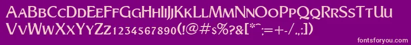 TurnpikeRegularDb Font – Pink Fonts on Purple Background