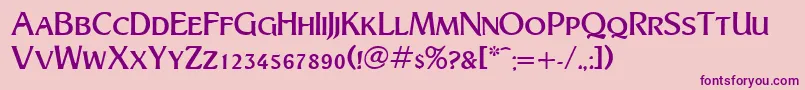 TurnpikeRegularDb Font – Purple Fonts on Pink Background