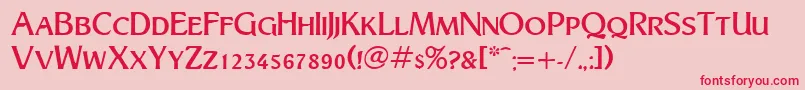 TurnpikeRegularDb-Schriftart – Rote Schriften auf rosa Hintergrund