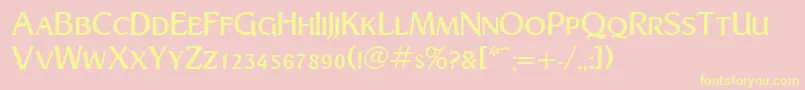 TurnpikeRegularDb Font – Yellow Fonts on Pink Background