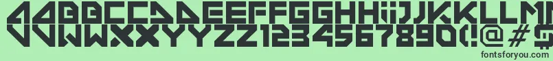 DeconditionedReflexVersion03 Font – Black Fonts on Green Background