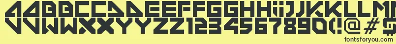 DeconditionedReflexVersion03 Font – Black Fonts on Yellow Background