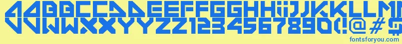 DeconditionedReflexVersion03 Font – Blue Fonts on Yellow Background