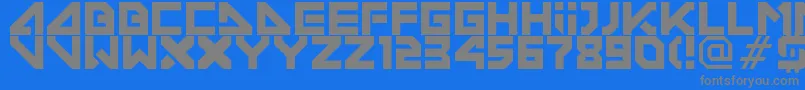 DeconditionedReflexVersion03 Font – Gray Fonts on Blue Background