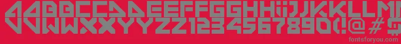 DeconditionedReflexVersion03 Font – Gray Fonts on Red Background