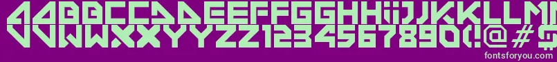 DeconditionedReflexVersion03 Font – Green Fonts on Purple Background