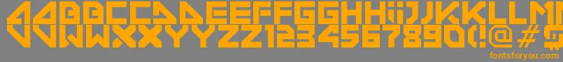 DeconditionedReflexVersion03 Font – Orange Fonts on Gray Background