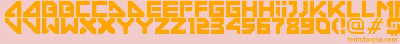 DeconditionedReflexVersion03 Font – Orange Fonts on Pink Background