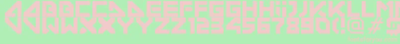 DeconditionedReflexVersion03 Font – Pink Fonts on Green Background