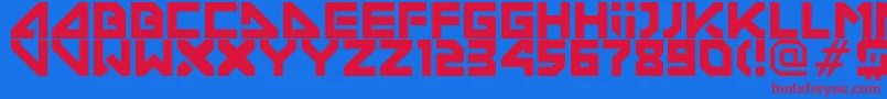 DeconditionedReflexVersion03 Font – Red Fonts on Blue Background