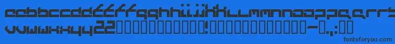 Futureflash Font – Black Fonts on Blue Background