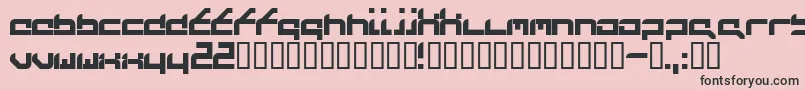 フォントFutureflash – ピンクの背景に黒い文字