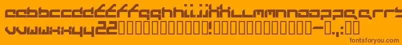 Futureflash Font – Brown Fonts on Orange Background