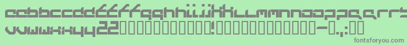 フォントFutureflash – 緑の背景に灰色の文字