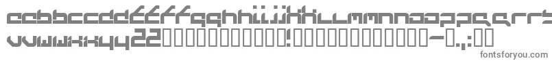 フォントFutureflash – 白い背景に灰色の文字