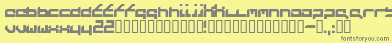 フォントFutureflash – 黄色の背景に灰色の文字