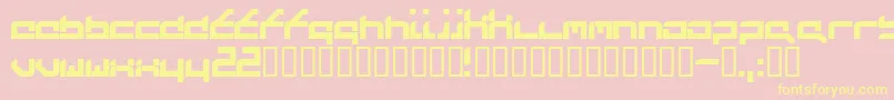 Futureflash Font – Yellow Fonts on Pink Background