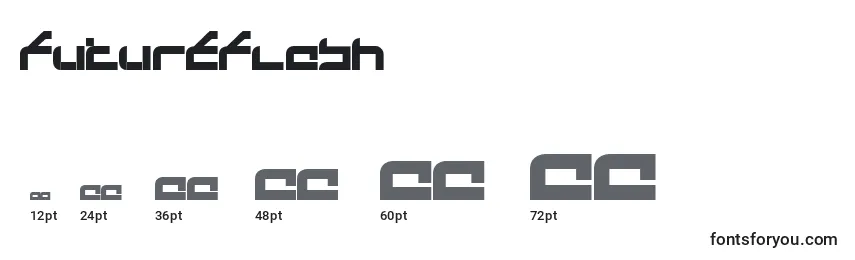 Размеры шрифта Futureflash