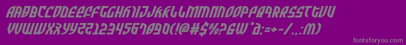 Zoneriderexpandital Font – Gray Fonts on Purple Background
