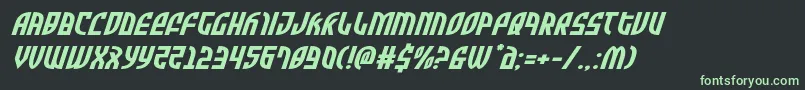 Zoneriderexpandital Font – Green Fonts on Black Background